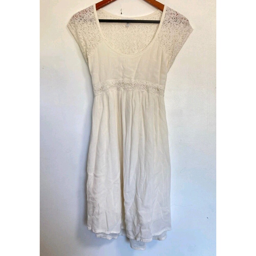 Oneill Dress S Coastal Crochet Lace Ivory Fairy‎ Y2K Coastal Boho Summer Soft